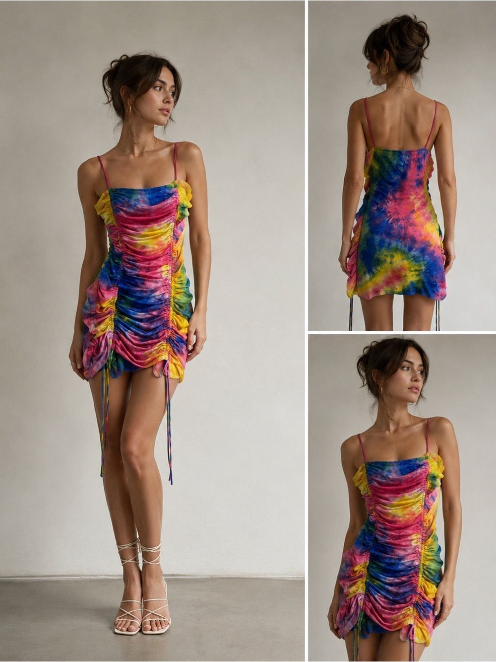 Heart & Hips Dress Color: Blue/Yellow |Size: L